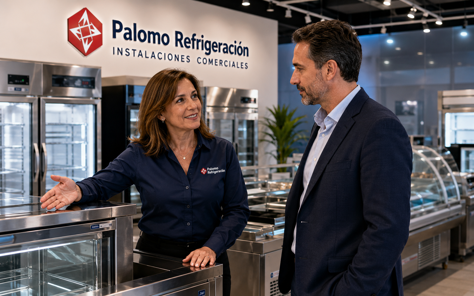 Equipo Palomo Refrigeración en showroom